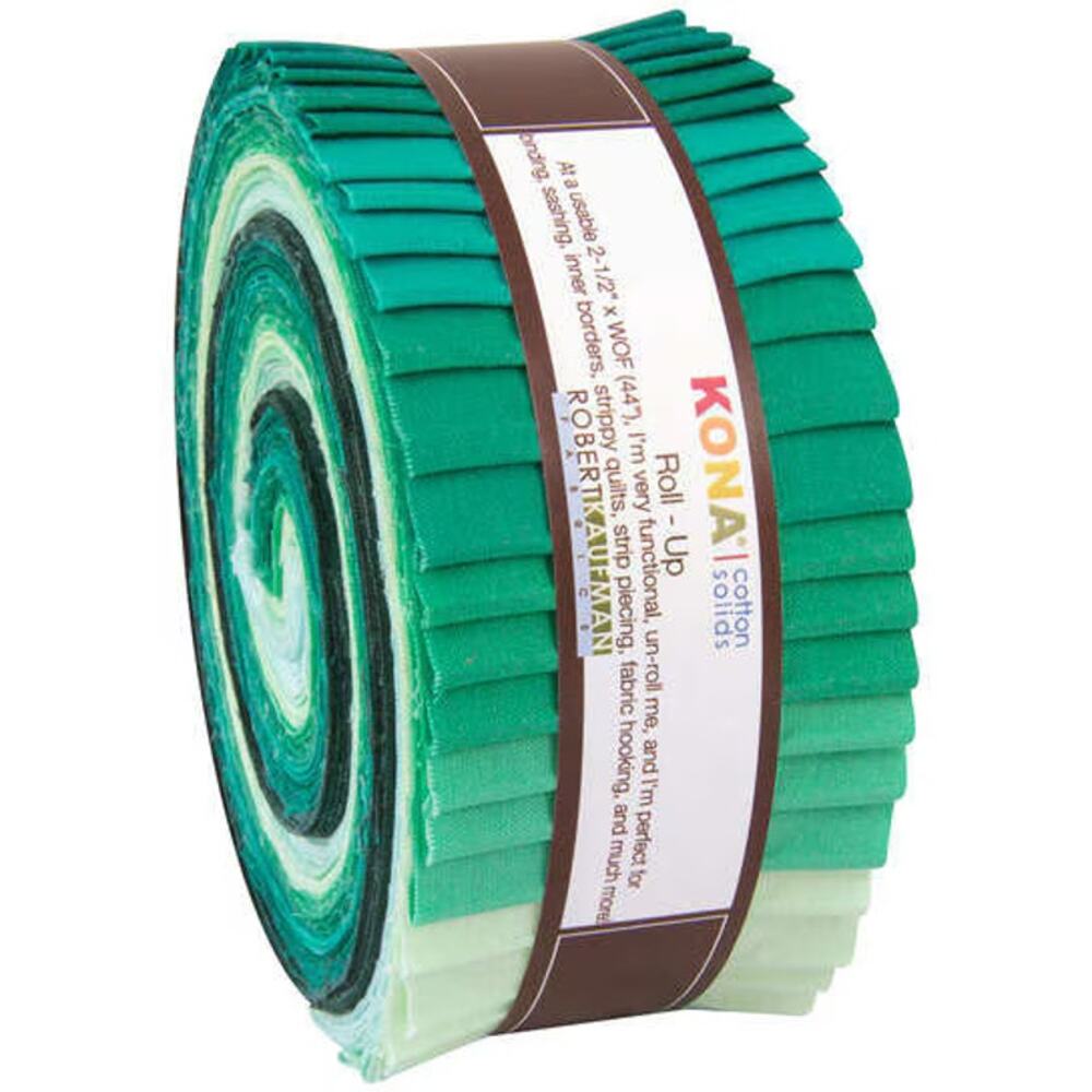 Lush Lagoon Jelly Roll by Kona Cotton Solids for Robert Kaufman